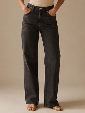 Judy Blue Black Wide Leg High Rise Jeans Size 11/30 Stretch Denim